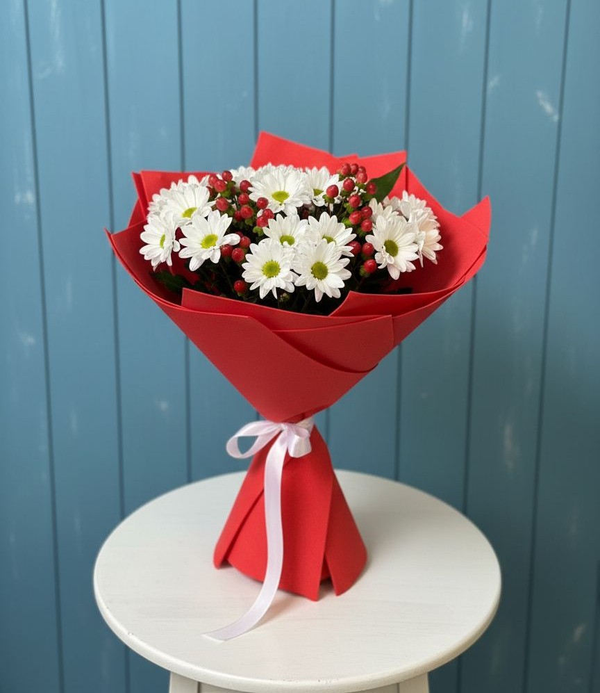 Букет цветов из: Хризантемы в Шелковке