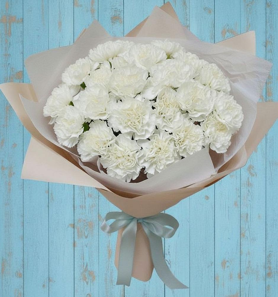 Букет цветов из: Гвоздики в Шелковке