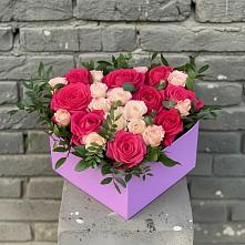 Цветочная композиция из Розы в коробке в Шелковке