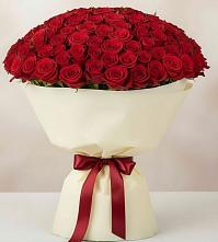 Букет 101 Красная роза Милано в Шелковке