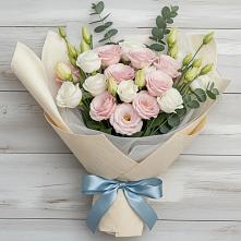 Букет цветов из:  Лизиантусы в Шелковке