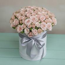 Цветочная композиция из Розы в шляпной коробке в Шелковке