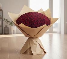 Букет 101 Красная роза #REPLACE_PRED# Шелковке