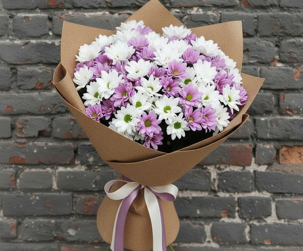 Букет цветов из: Хризантемы в Шелковке