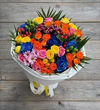 Букет цветов из:  Розы и Хризантемы #REPLACE_PRED# Шелковке