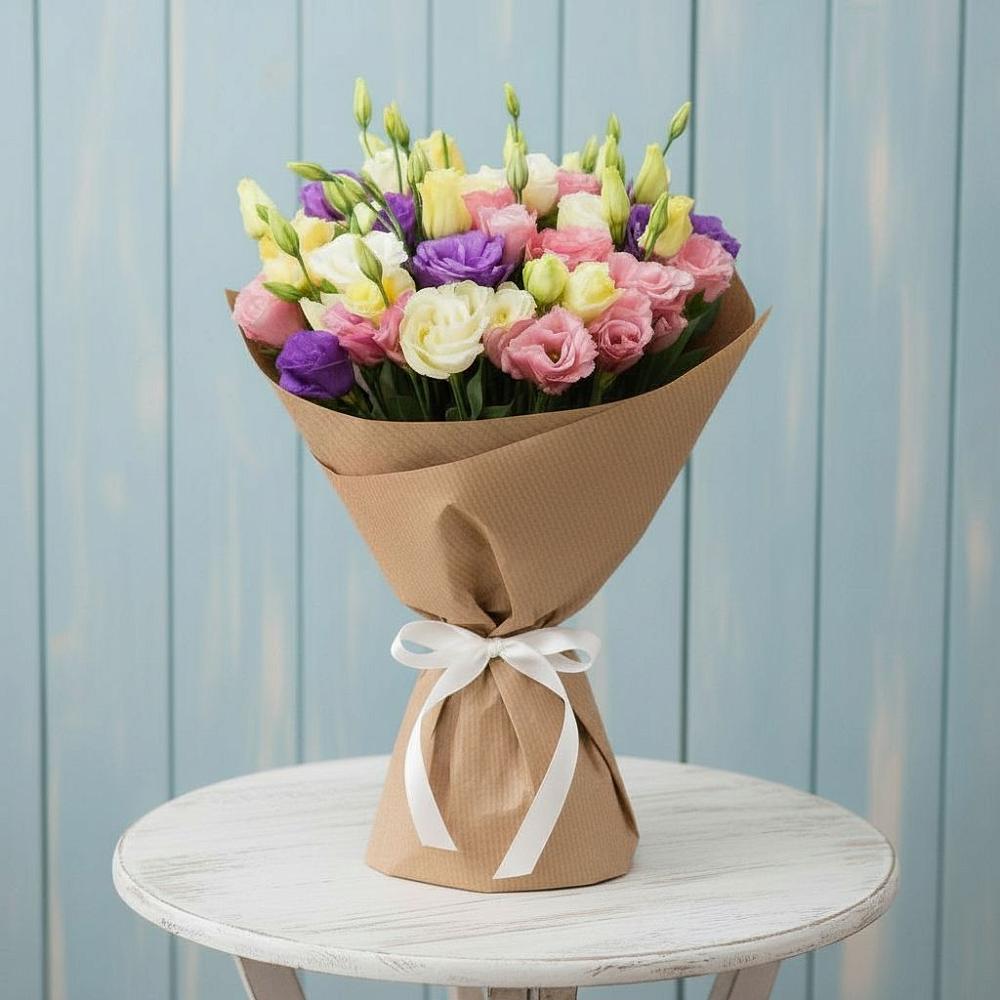 Букет цветов из: Лизиантусы в Шелковке