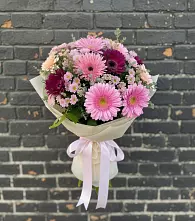 Букет цветов из:  Герберы и Хризантемы в Шелковке