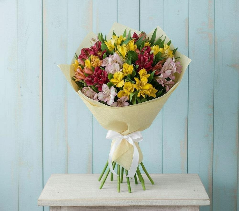 Букет цветов из: Альстромерии в Шелковке
