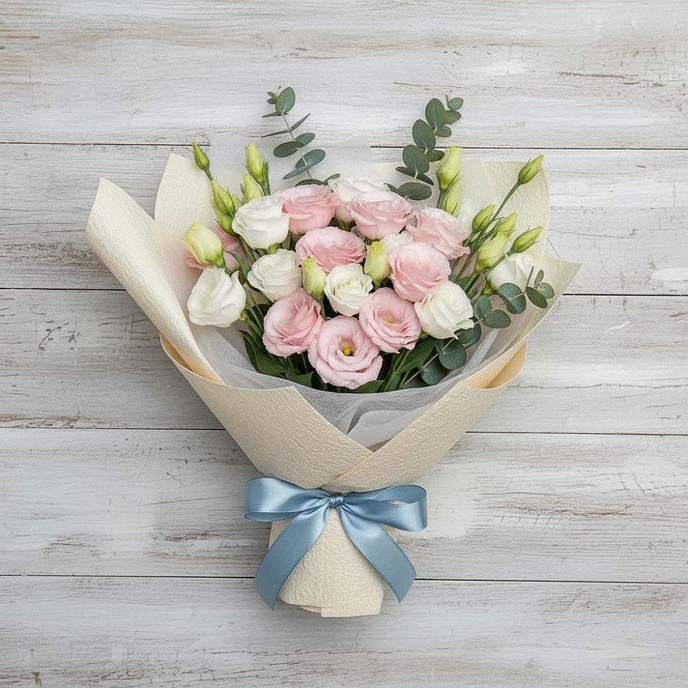 Букет цветов из: Лизиантусы в Шелковке